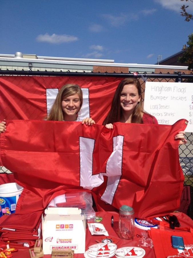 Mackenzie Hunt and Maddie McKenzie show their school spirit.