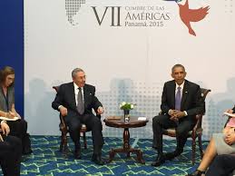 Presidents Castro and Obama Meet