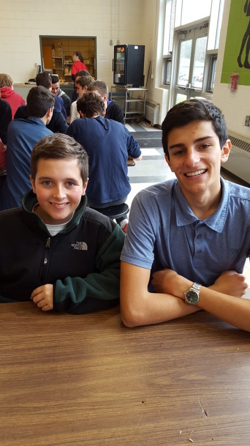 Left to right Patrick Allen and Nick Salem Freshman thankful for cars, food, and houses