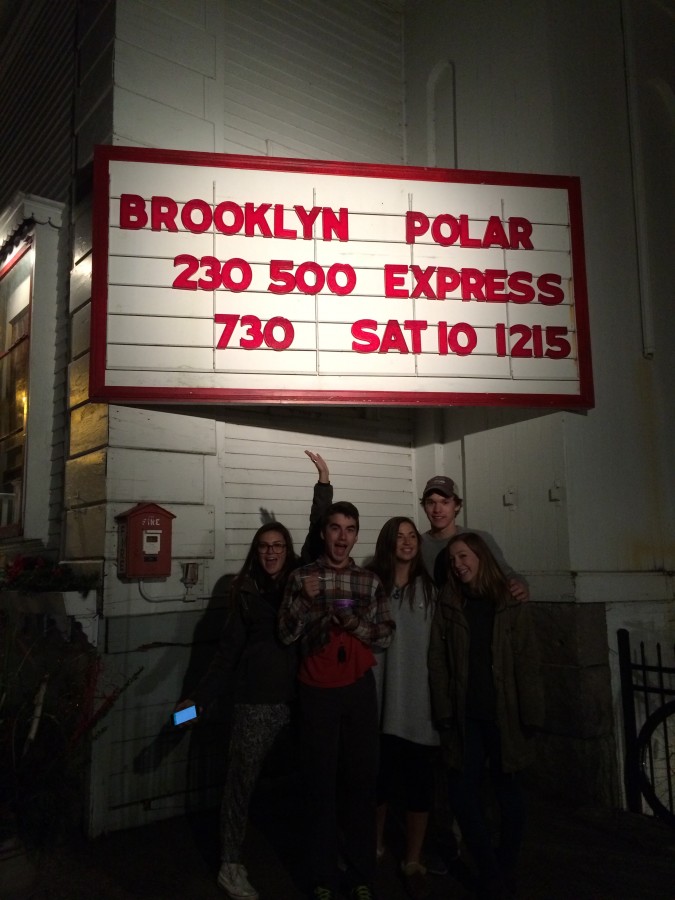 Loring+Hall+sign+showing+Polar+Express+for+the+Christmas+themed+night