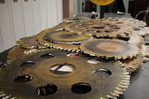 Complex gears added to the steampunk style of the show. 