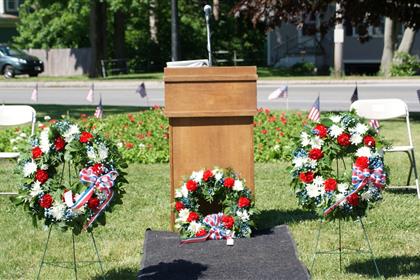 Above are the Memorial Day wreaths from 2013.  This years Memorial Day Ceremony will be on Monday, May 30th, beginning at 11:00 a.m. on the Town Common.