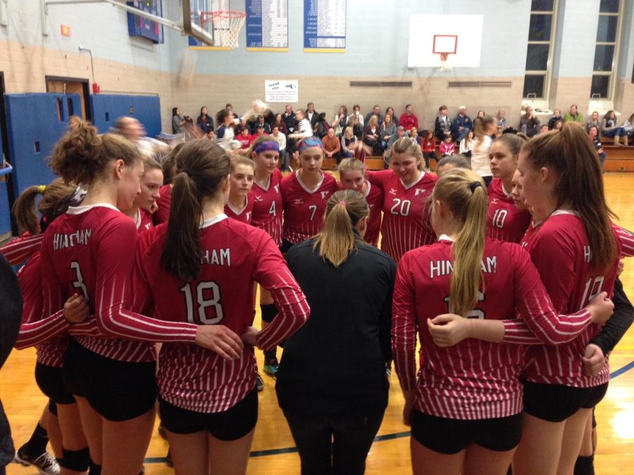 Before the game, the team huddles together  to discuss goals for the match.