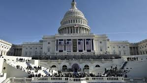 The turnout of the Inauguration of President Donald Trump. It was estimated that crowds totaled 800,000 people. Only the President, his family, and the Vice President would stand on the stairs of the Capitol Building.
