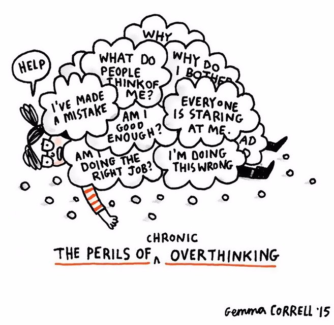 Artist Gemma Correll created a comic series in which this image was shown to depict what it is like to live with anxiety and depression.