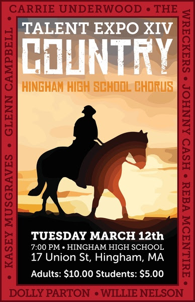 The poster for Hingham High Schools talent expo was designed by Senior Conor Power this year.