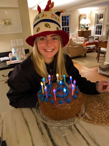 Senior Libby MacPhearson celebrated her eighteenth birthday at home with her family.