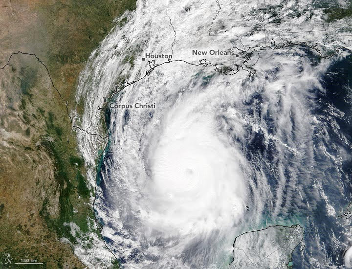 Hurricane Delta moves towards Louisiana on October 8, as a Category 2 storm.