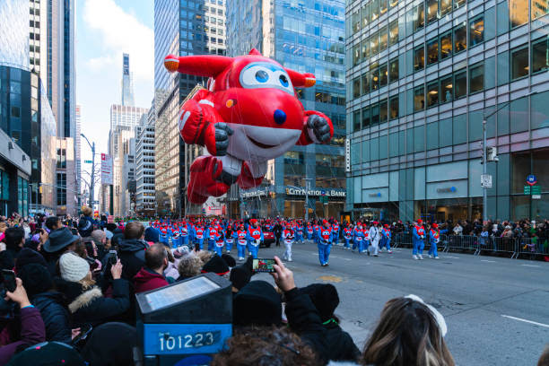 Last years parade with full crowds, a sharp contrast from this years empty crowds. 