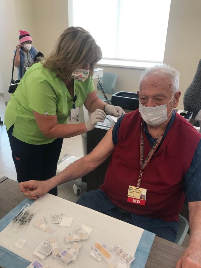 The end of 2020 brought the exciting roll out of COVID-19 Vaccines. Former physician and now teacher at Brockton hospital, Dr. James Gilbert, was one of the first healthcare workers to receive the vaccine.  
