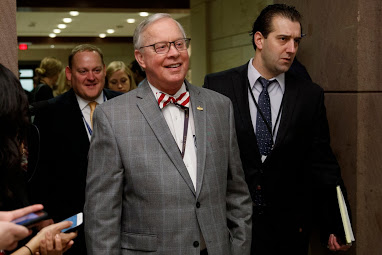 Congressman Wright, pictured middle with the red and white bowtie.