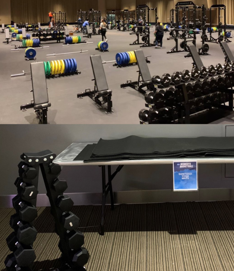 Outrage sparked from viral post of the full-scale gym for the mens teams compared to the yoga mats and hand weights provided to womens teams.