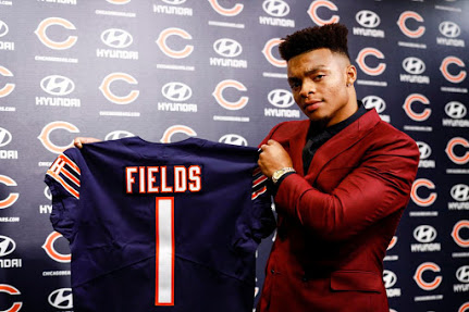 Here is a look at the newest Chicago Bears quarterback, Justin Fields from Ohio State, who the Bears traded up to select with the 11th pick of the first round. 