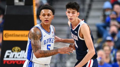 Two of the top NBA draft prospects, Dukes Paolo Banchero and Gonzagas Chet Holmgren, square off in a highly-anticipated early-season matchup between the Blue Devils and the Bulldogs on November 26th, 2021 at the T-Mobile Arena in Las Vegas, Nevada.