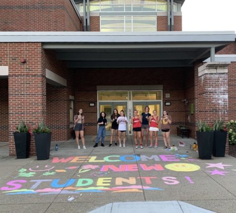 Seniors welcome Freshmen to their first year at the high school.