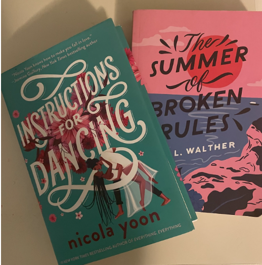 Copies of Instructions for Dancing (left) and The Summer of Broken Rules (right). (Credit: Caitlin Patten)