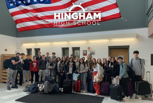 Model UN students off to their conference, courtesy of the HHS newsletter.