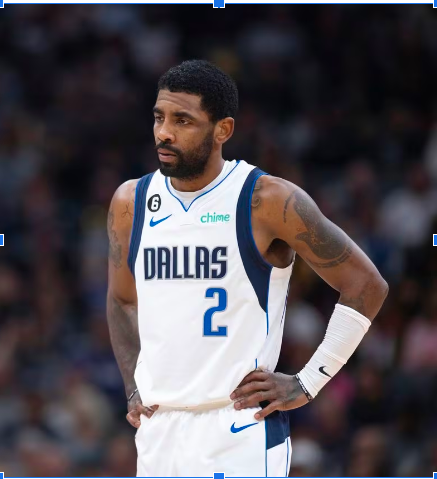 Mavericks point guard Kyrie Irving after being acquired by his new team at the 2023 NBA trade deadline 