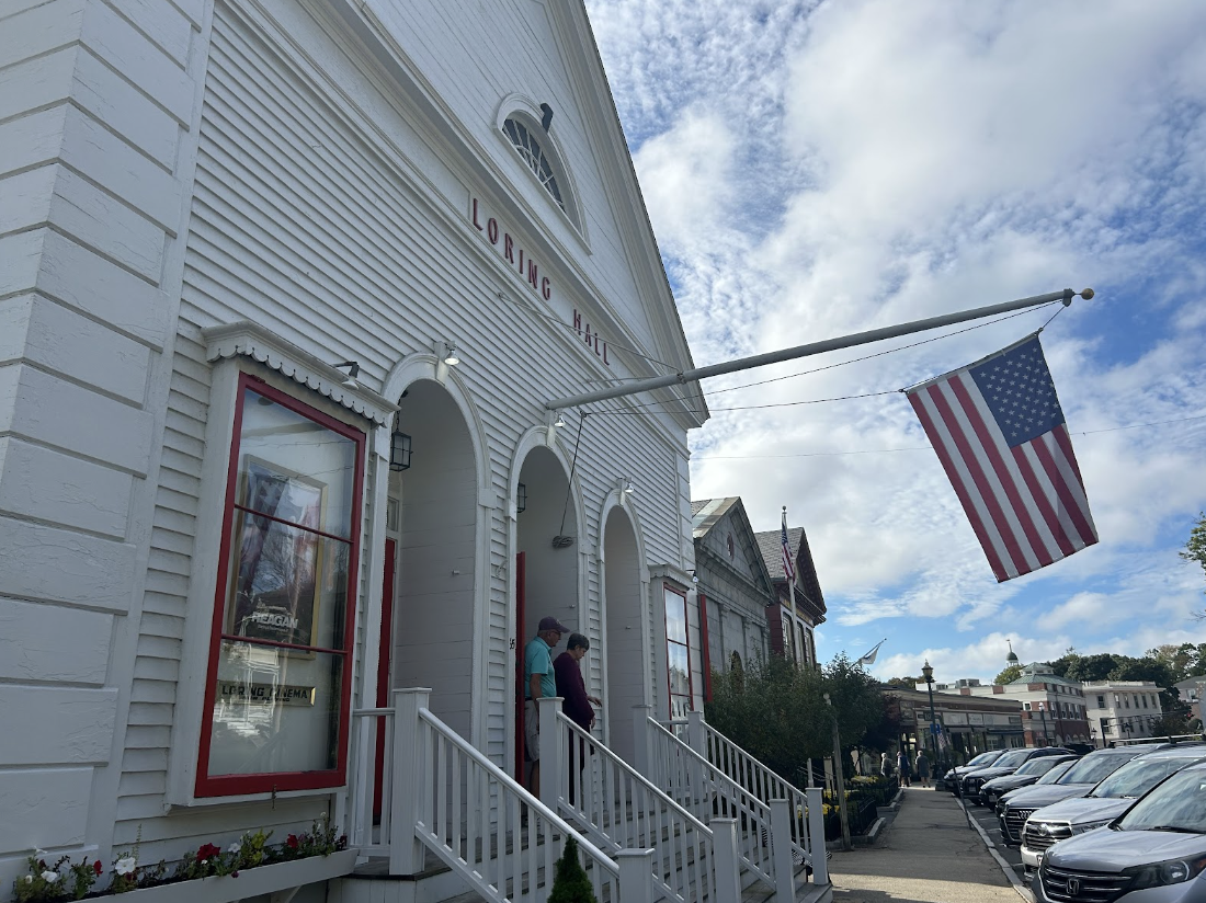  Loring Hall, Hingham’s local movie theater, dedicated to showing films unrecognized by main theater chains and smaller art films to the general public.