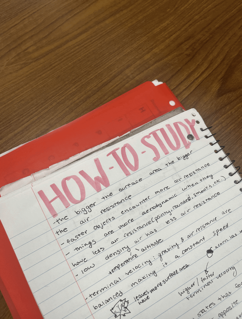 Taking notes and creating reference sheets is a great way to study for exams. 