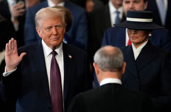 Donald Trump is sworn in as the 47th President of the United States On Jan. 20th 2025. Photo by Julia Demaree Nikhinson
