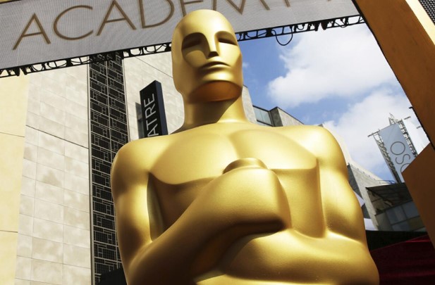 (Above) Oscar stands ready to face this year's slate of acclaimed nominees on Sunday, March 2, 2025. (Photo Credit: Matt Sayles / Invision /AP)
