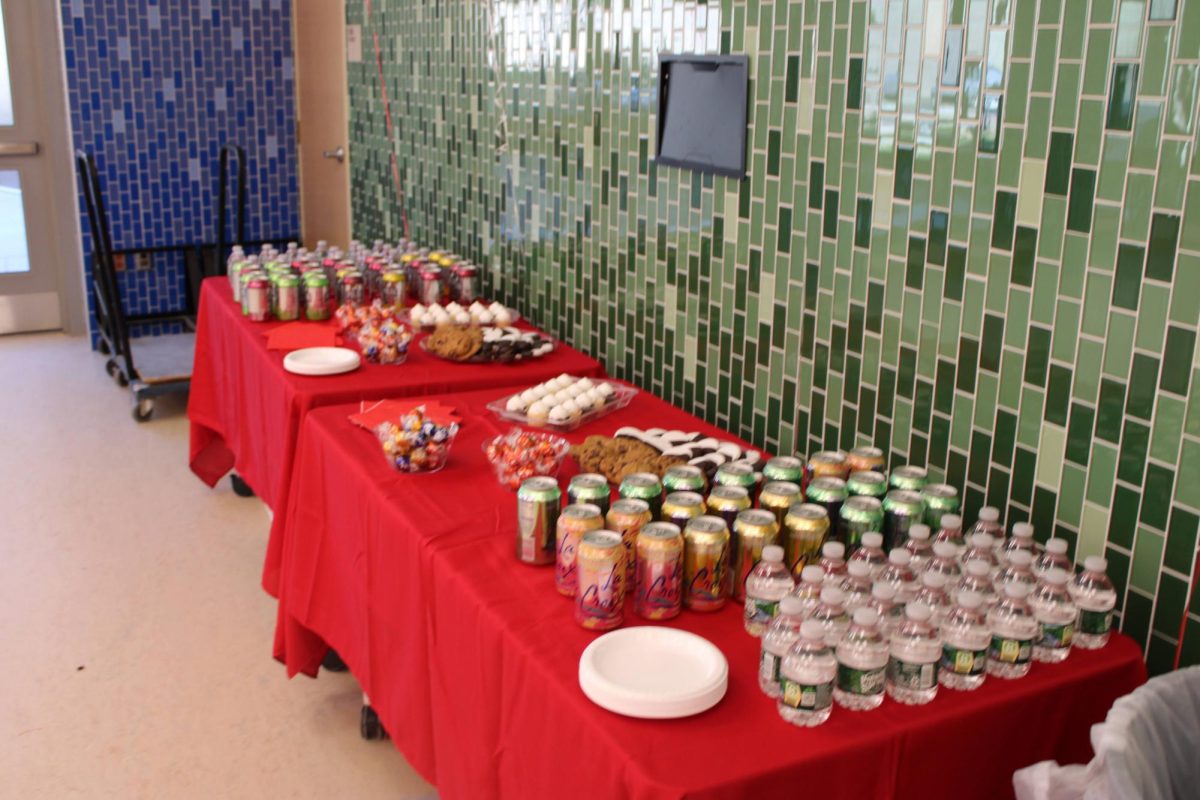 Refreshments await the attendees for the celebration. 