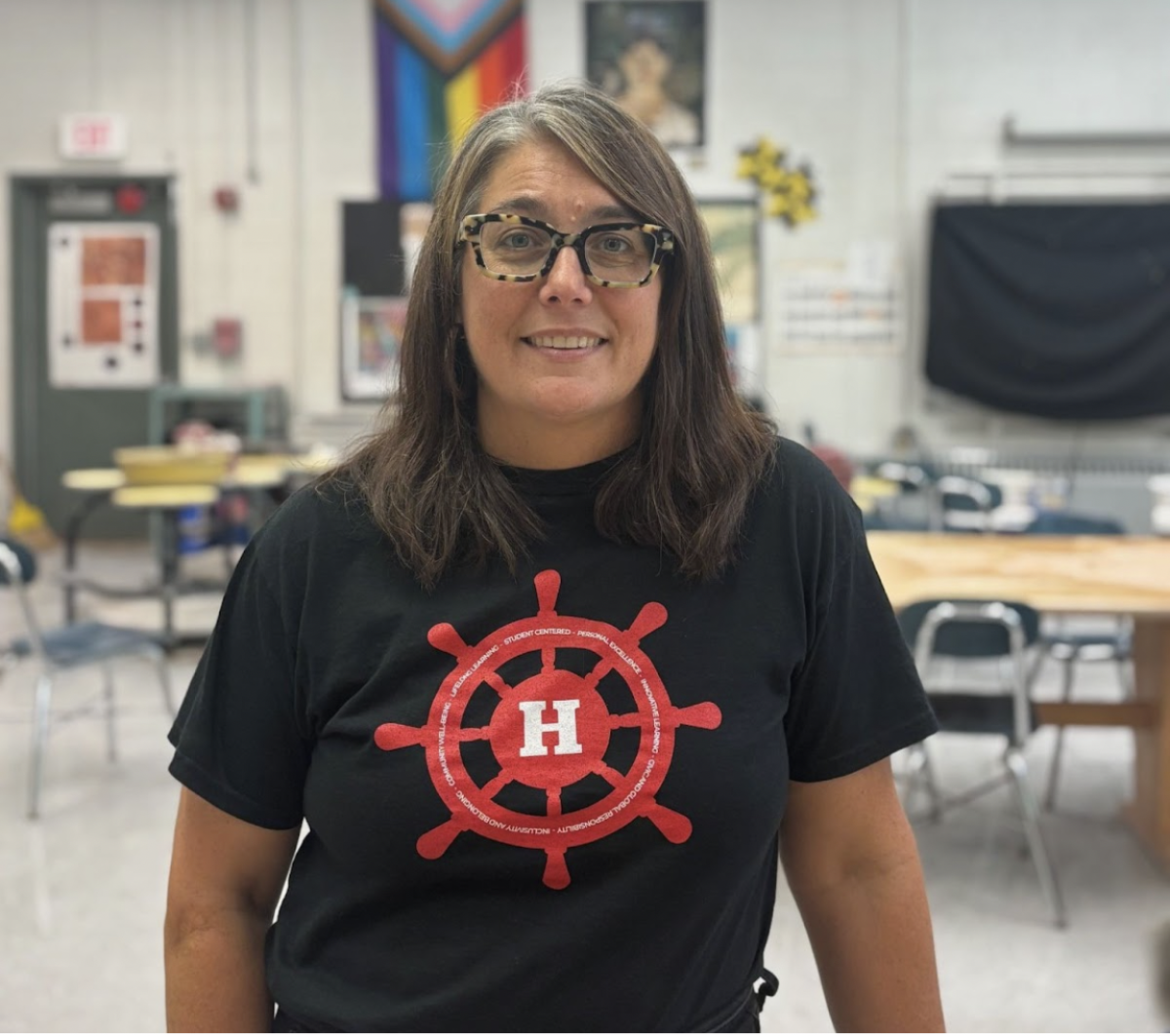 Ms. Papuga teaches in her classroom. 