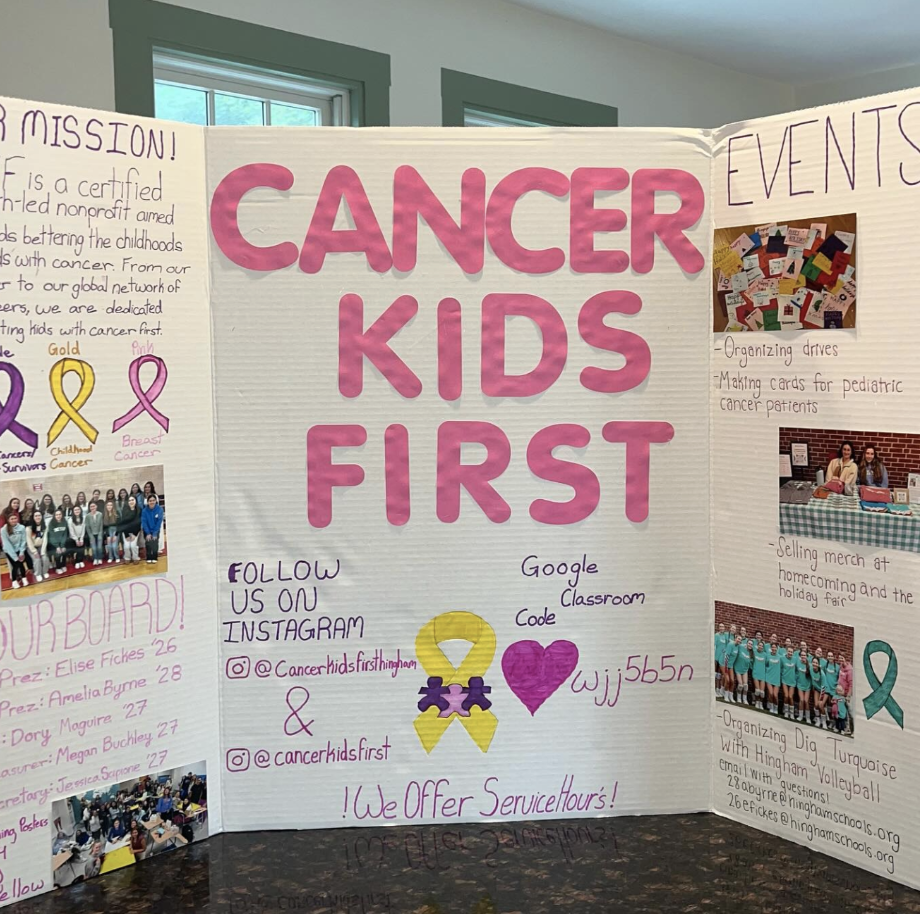 A Cancer Kid’s First tri-board was displayed at the club fair during freshman orientation, encouraging freshman to join the club.

