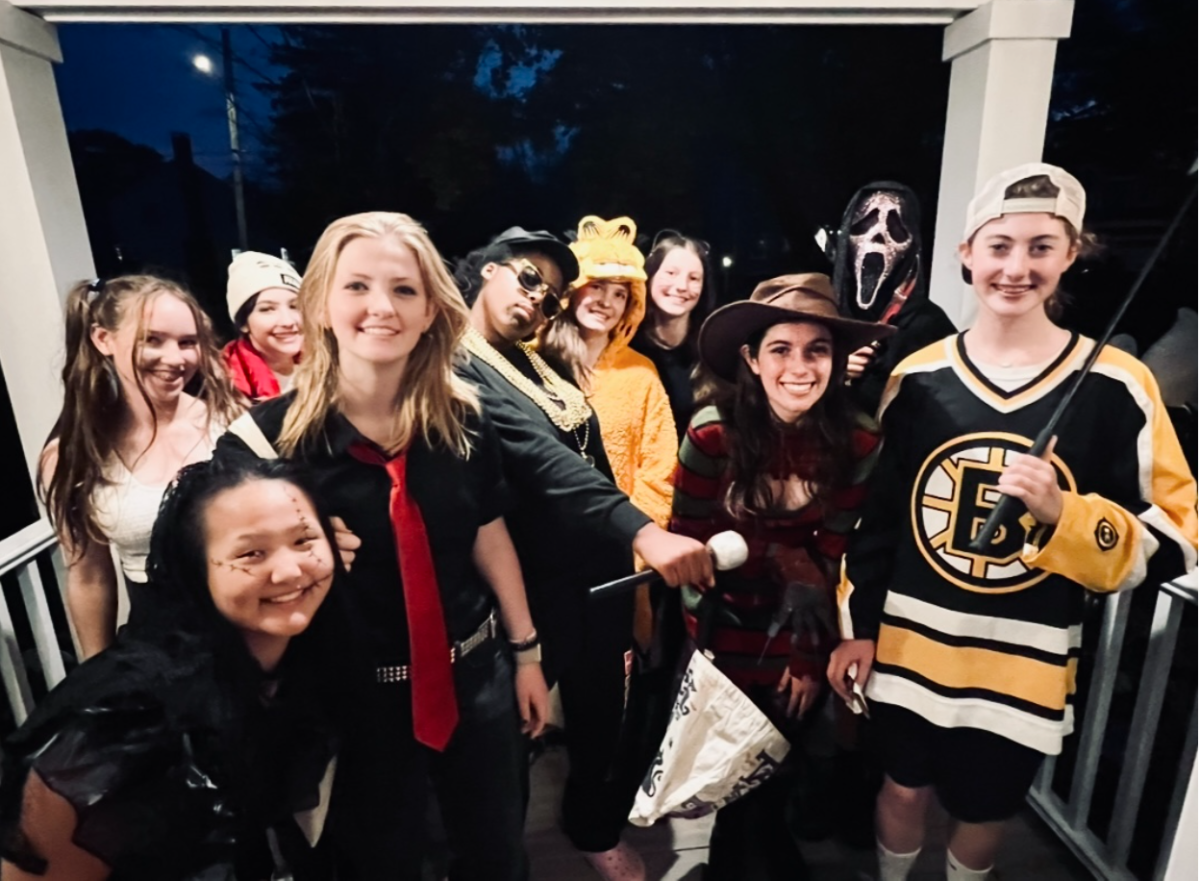 Hingham girls dress up in their unique Halloween costumes.