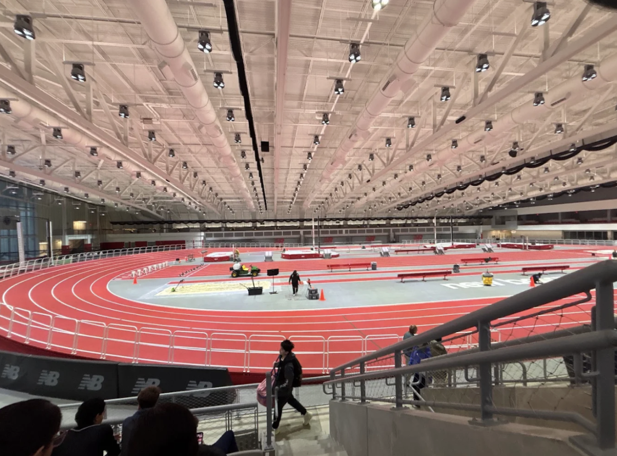 The TRACK at New Balance before runners arrive. 

