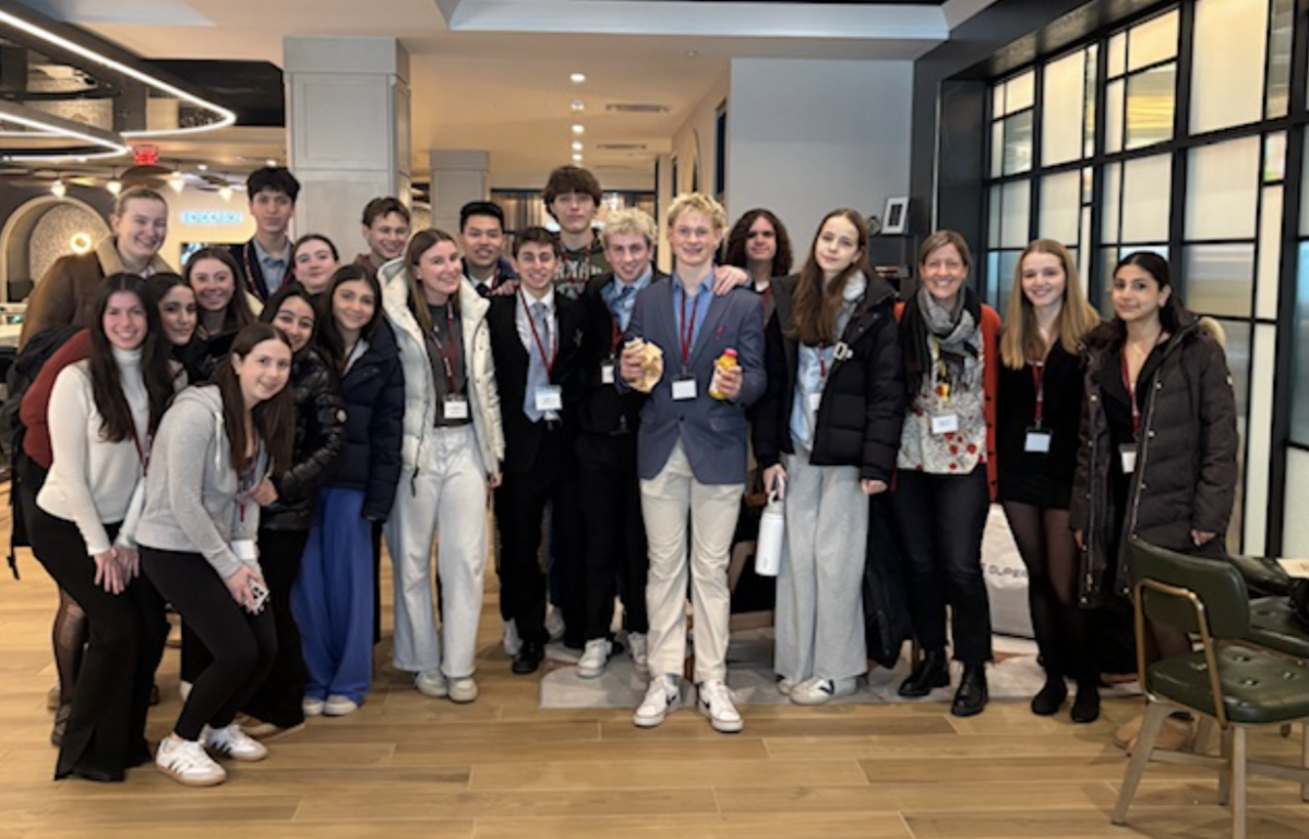 Sophomores, juniors, and seniors from Hingham High School attend the Harvard Model UN conference.