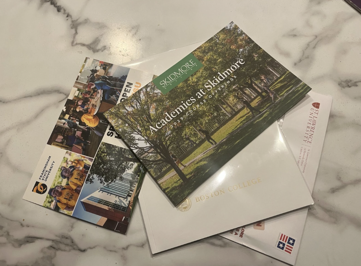 Once colleges get a person’s address, students will often open a mailbox to find many advertising pieces of mail from them.