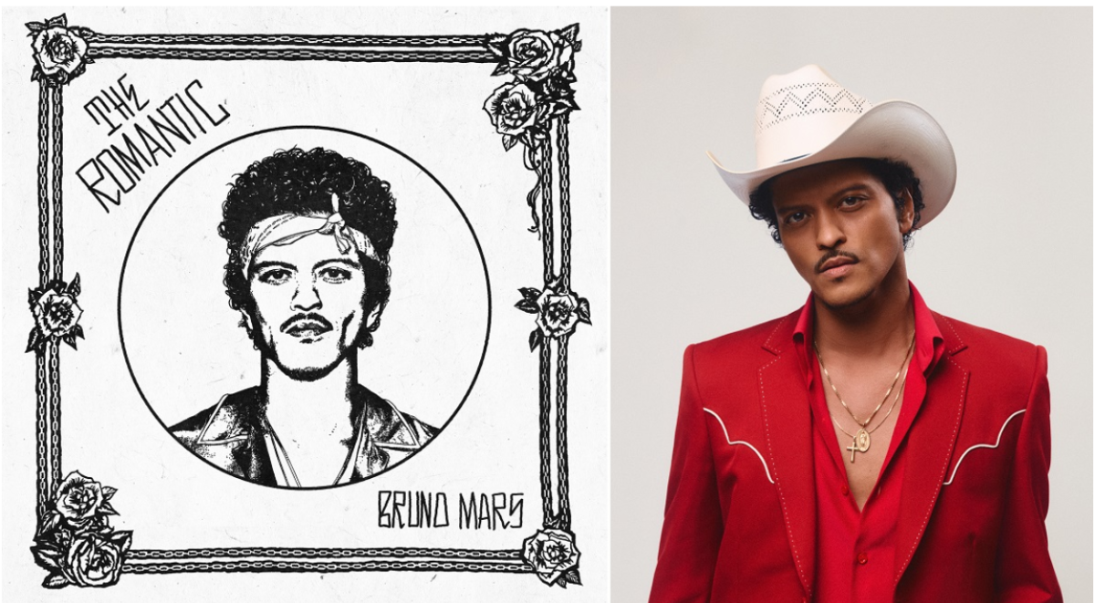 Bruno Mars’ new album was released on February 27th; Pictured to the left is the album cover of The Romantic.
