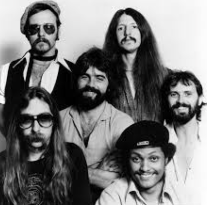The Doobie Brothers, led by singer/pianist Michael McDonald (center), recorded many hits through the 70s and 80s.