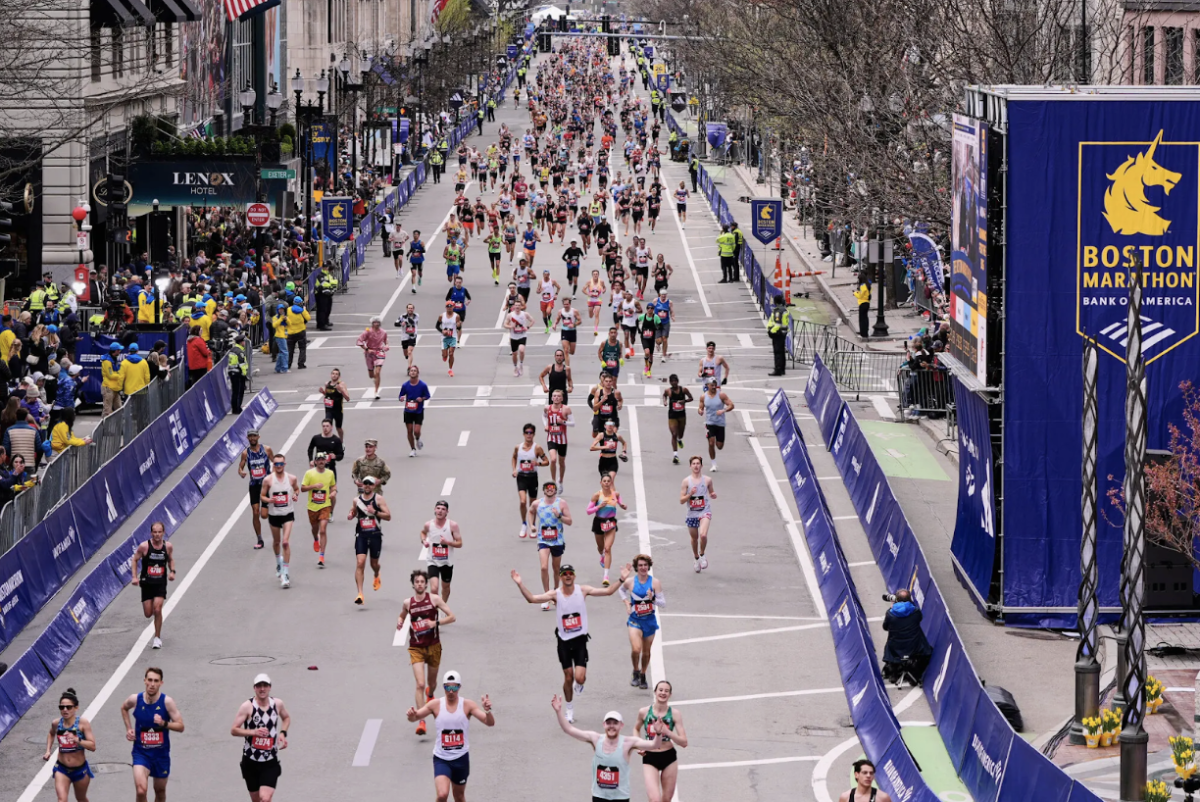 Over 30,000 athletes embarked on a 26.2 mile journey beginning in Hopkinton and ending in Boston.  