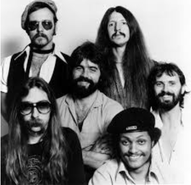 The Doobie Brothers, led by singer/pianist Michael McDonald (center), recorded many hits through the 70s and 80s. 