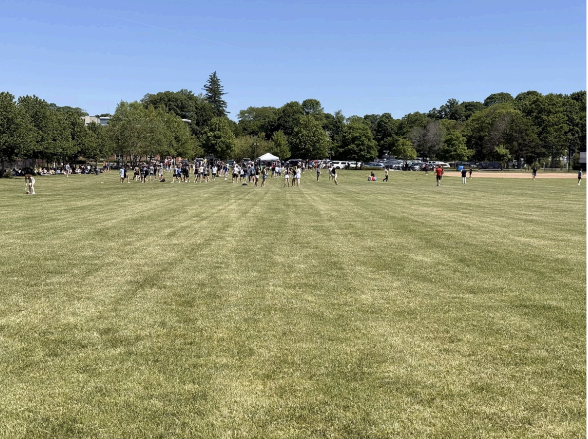 The HHS field gets covered by various games run by relaxed students.