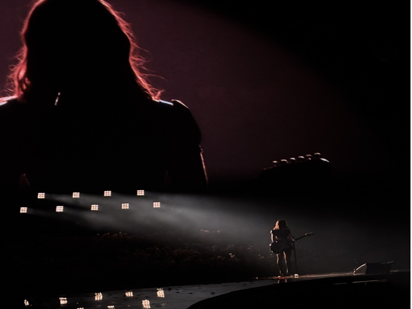 Olivia Rodrigo sings on stage in front of her biggest crowd yet. Photo Credit: Lucy Donnelly