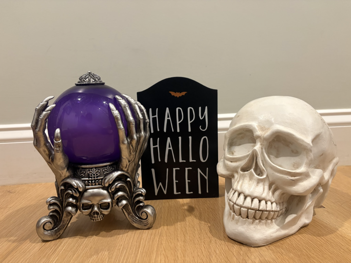 Halloween decorations that belong around the house, creating a spooky mood.