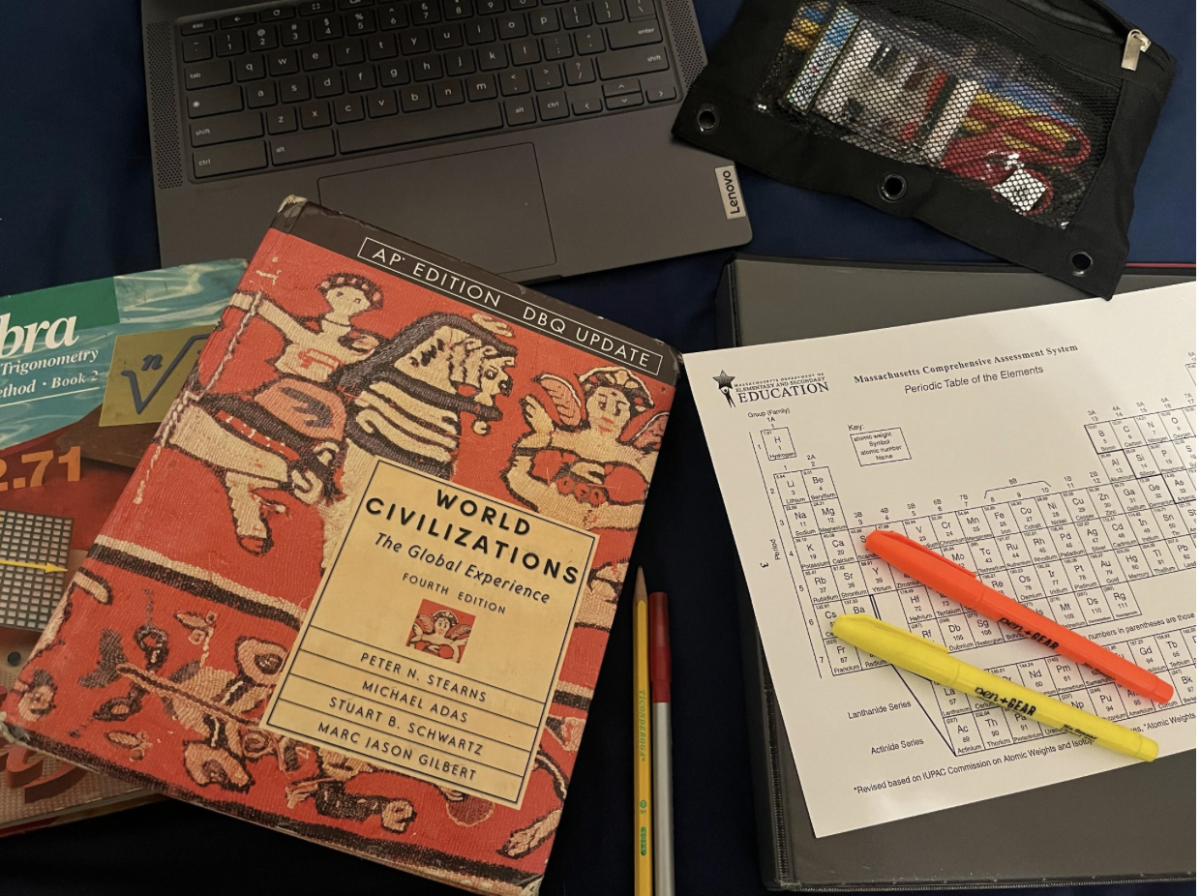 Gathering all the papers and materials needed before studying or homework is a small organizational task that can make doing work go much smoother.